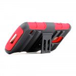 Wholesale Samsung Galaxy S5 Armor Shell Case Stand and Holster Clip (Black Red)